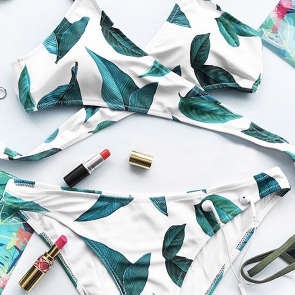 COURT AND SPARK FRESH LEAVES BIKINI SET